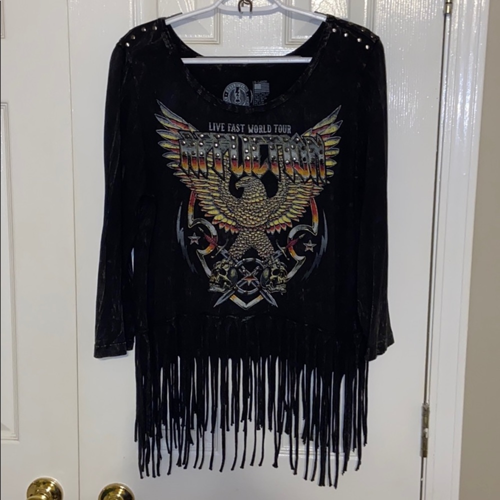 Affliction Live Fast World Tour 3/4 Sleeve Shirt